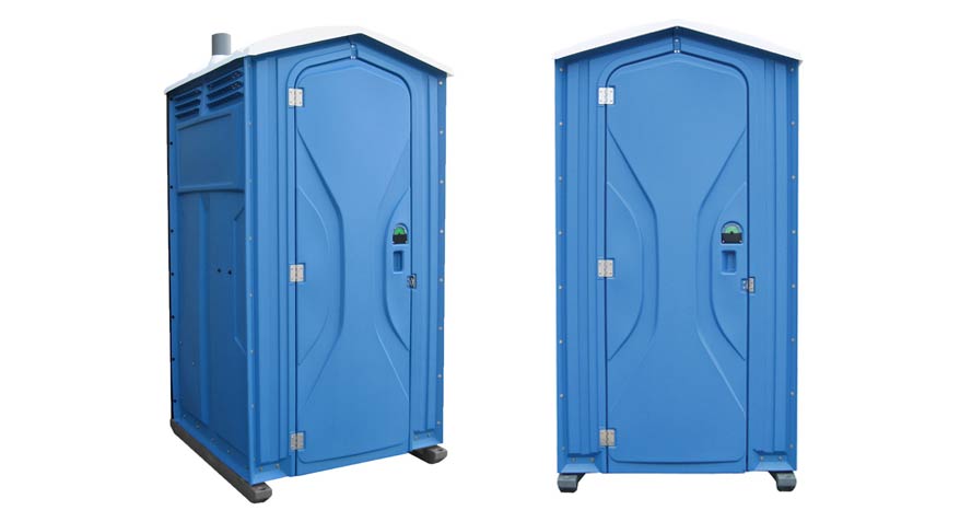Long-term porta potty units on site in Louisville, Kentucky